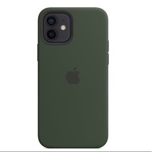 Apple Brand Silicone Phone Case in Cyprus Green. Fits 12 Pro.
